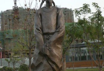 江西精美古风犹存，高雅李白铜雕