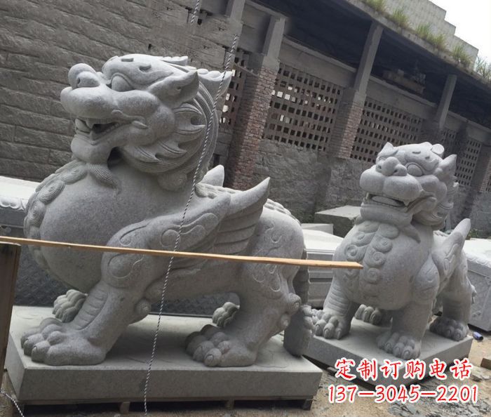 江西中领雕塑–精美的古代神兽大理石貔貅雕塑
