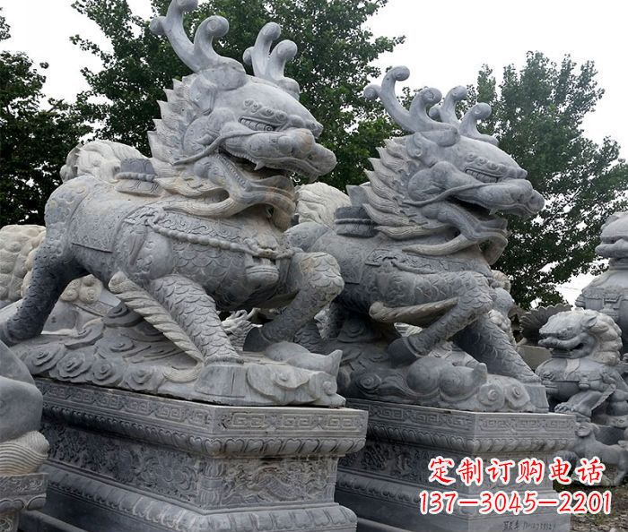 江西古典精美麒麟雕塑