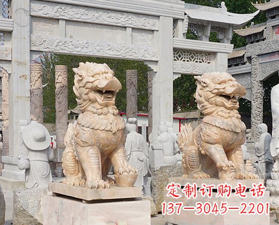 江西古典神麒麟石雕,传承古老文化