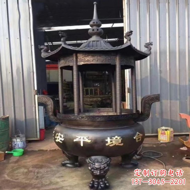 江西精美古代铜香炉雕塑,成就您的家庭情调