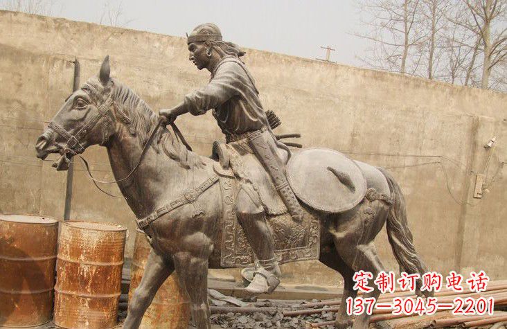 江西古代战马铜雕塑