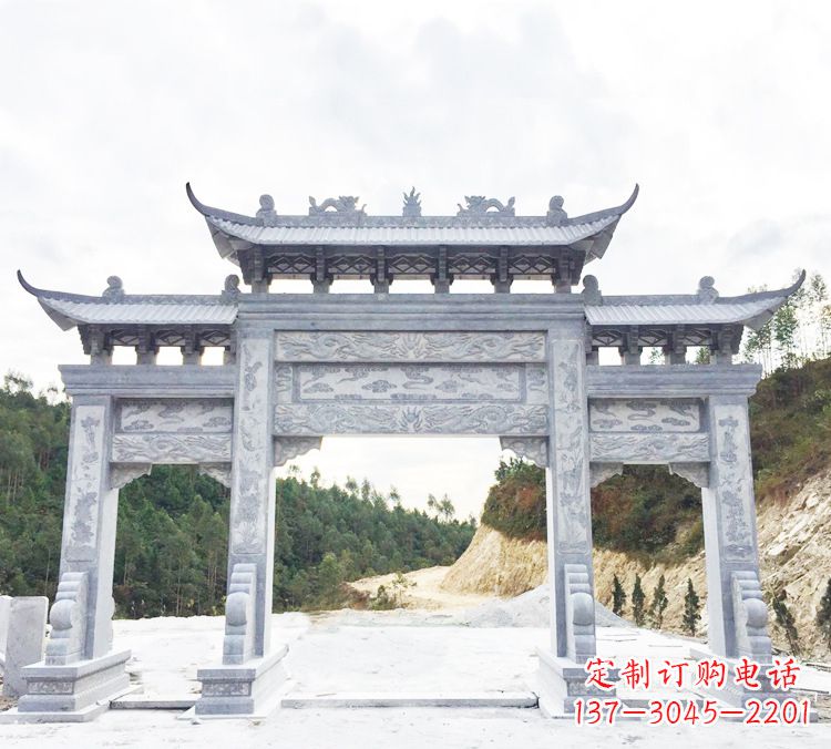 江西中领雕塑精美牌坊雕塑