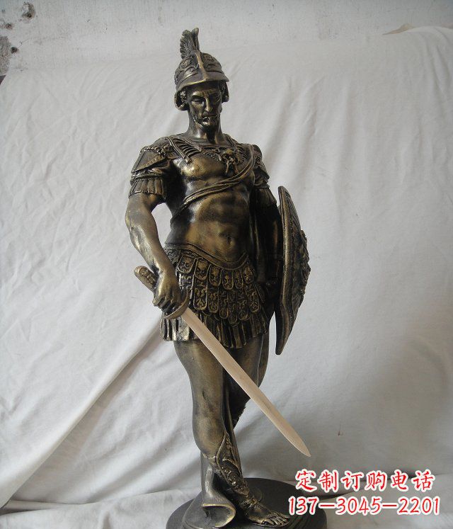江西古罗马风格的玻璃钢战士雕塑