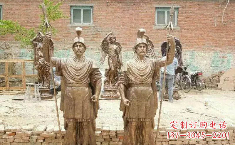 江西古罗马风情,精致雕刻的“战士雕塑”