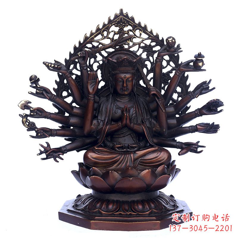 江西精致古铜观音雕塑