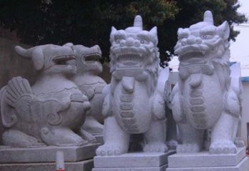 江西古典独角兽石雕