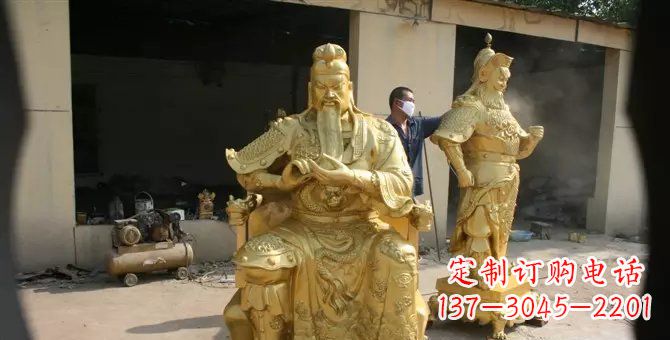 江西关帝武财神铜雕