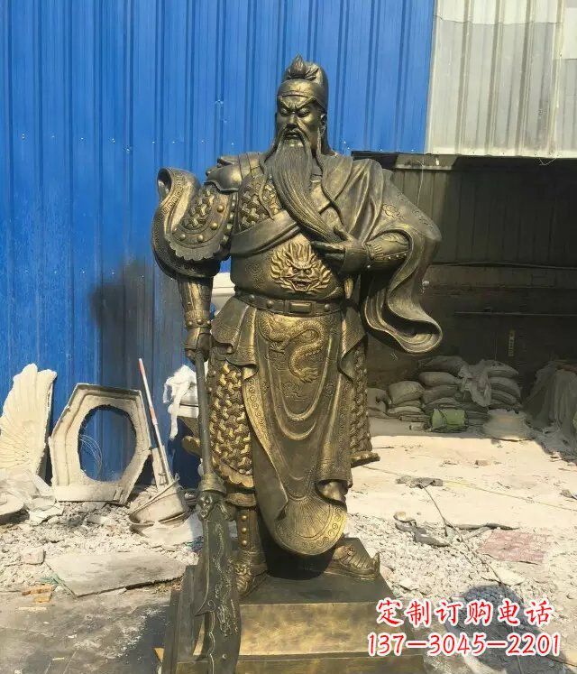江西精美雕刻的关公铜雕