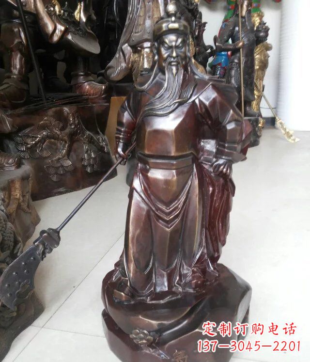 江西关公古代人物铜雕 (3)