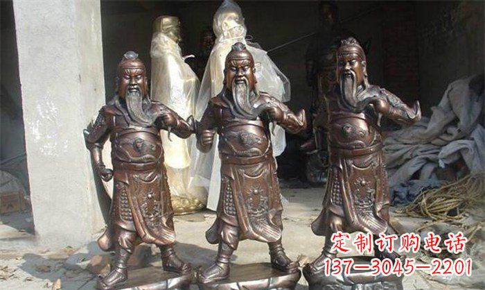 江西关公古代人物铜雕 (2)