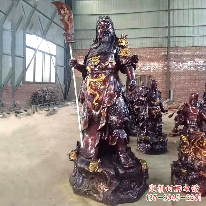 江西关公关二爷铜雕神像