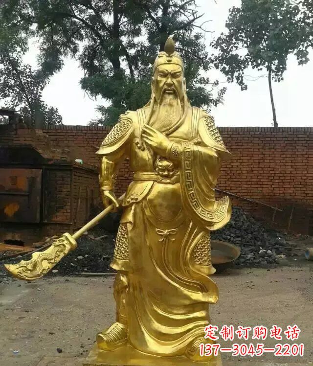 江西体现传统文化的关公铜雕护御家园