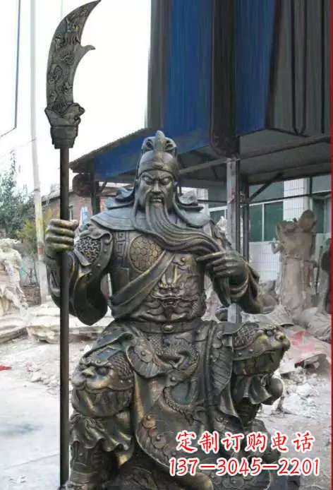 江西古典风格关公铜雕塑