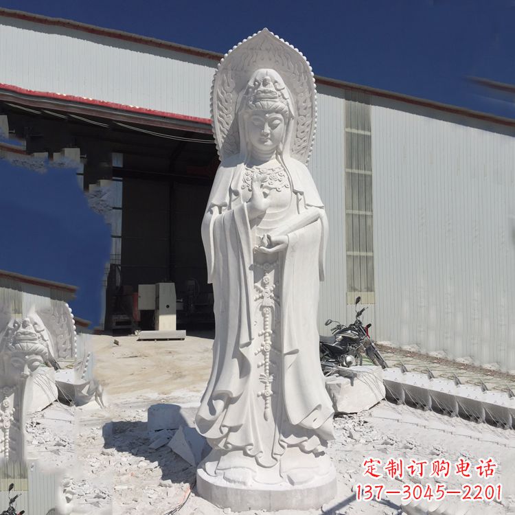 江西观音大理石雕塑,让你的家居更具仪式感