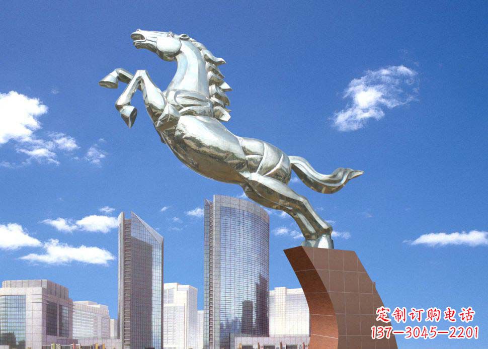 江西全新不锈钢奔马雕塑