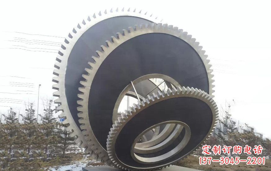 江西大型不锈钢齿轮雕塑