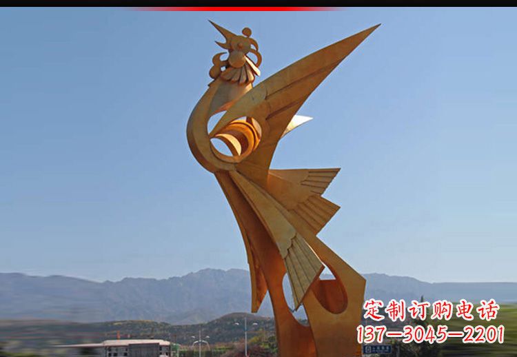 江西中领雕塑凤凰抽象雕塑11英寸