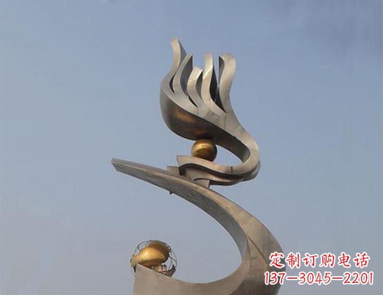 江西雅致艺术:不锈钢凤凰雕塑
