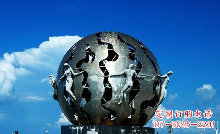 江西中领雕塑:不锈钢地球雕塑