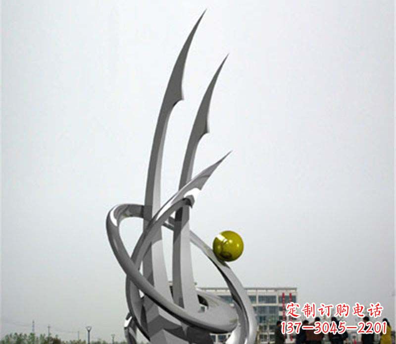 江西广场不锈钢帆船抽象雕塑