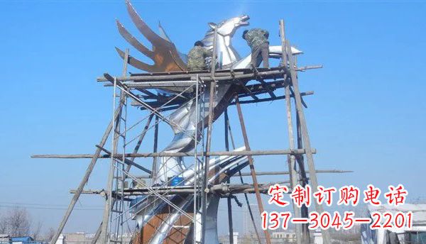 江西不锈钢飞马雕塑,给广场一个灵动之美