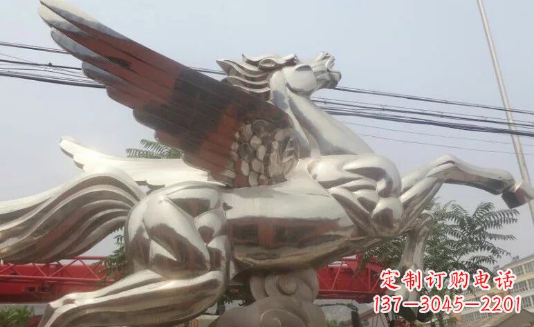 江西流畅优美的不锈钢飞马雕塑