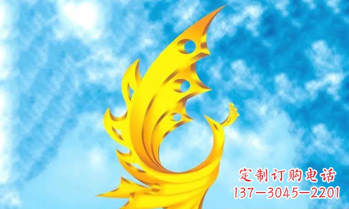 江西中领雕塑-不锈钢凤凰雕塑
