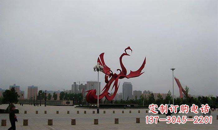 江西广场不锈钢凤凰展翅雕塑