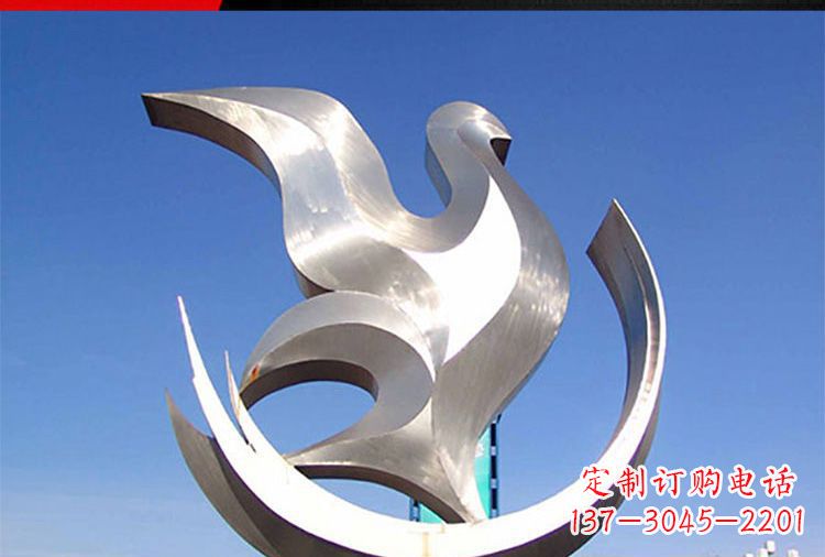 江西广场不锈钢鸽子摆件雕塑