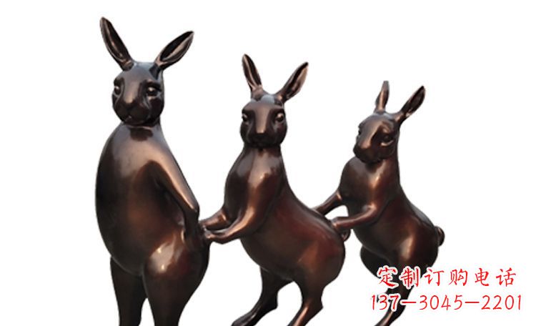 江西天马行空的不锈钢光面兔子雕塑