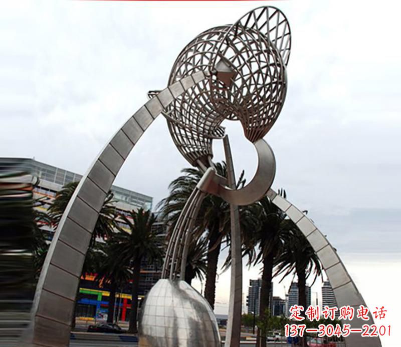 江西汇聚海洋精髓,深邃且富有艺术感的不锈钢海螺雕塑