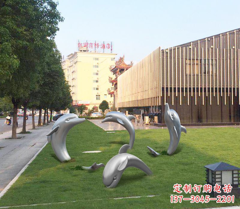 江西艺术雕塑“海豚”摆件