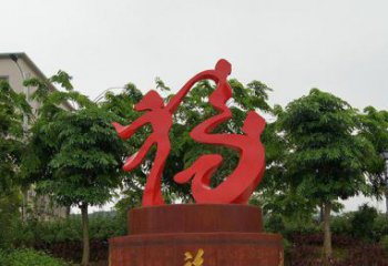 江西精致大气的不锈钢抽象福字雕塑