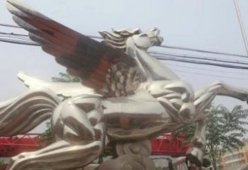 江西流畅优美的不锈钢飞马雕塑