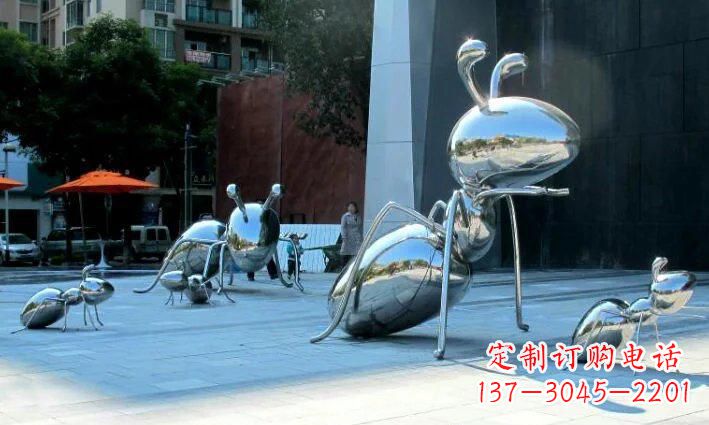 江西广场不锈钢蚂蚁雕塑