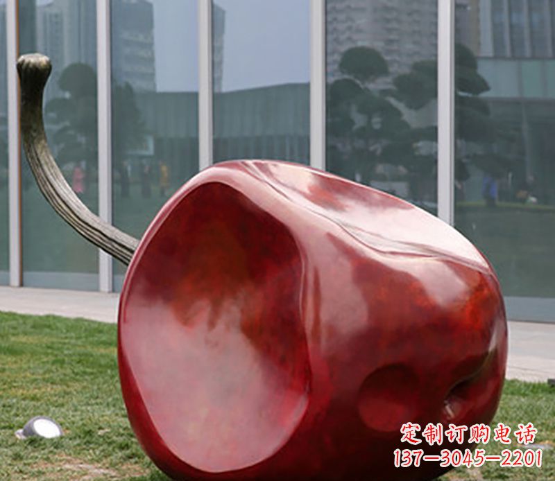 江西优雅大气的不锈钢苹果雕塑