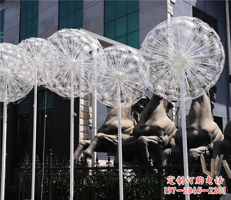 江西中领雕塑致力打造高档不锈钢蒲公英雕塑