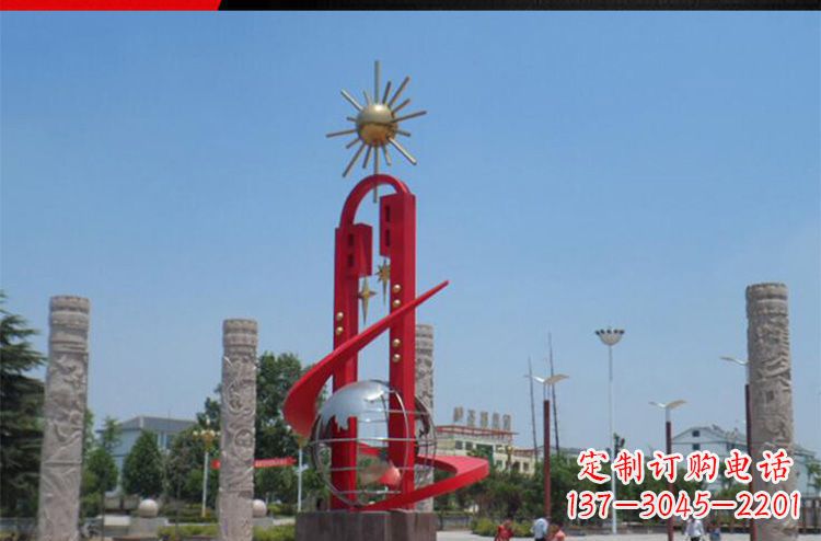 江西精美不锈钢太阳花雕塑