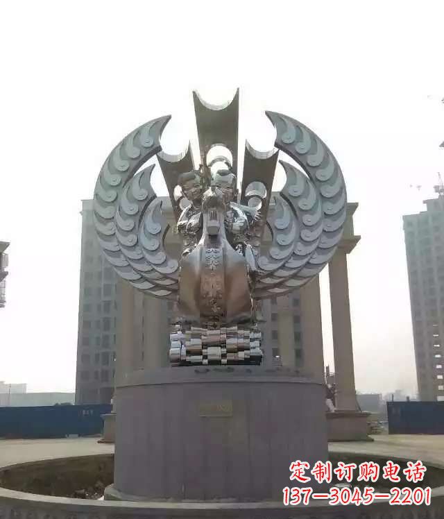 江西欣赏美丽的不锈钢凤凰雕塑