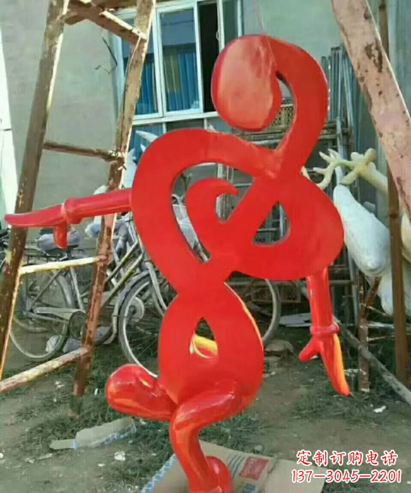 江西中领雕塑-不锈钢音符抽象雕塑