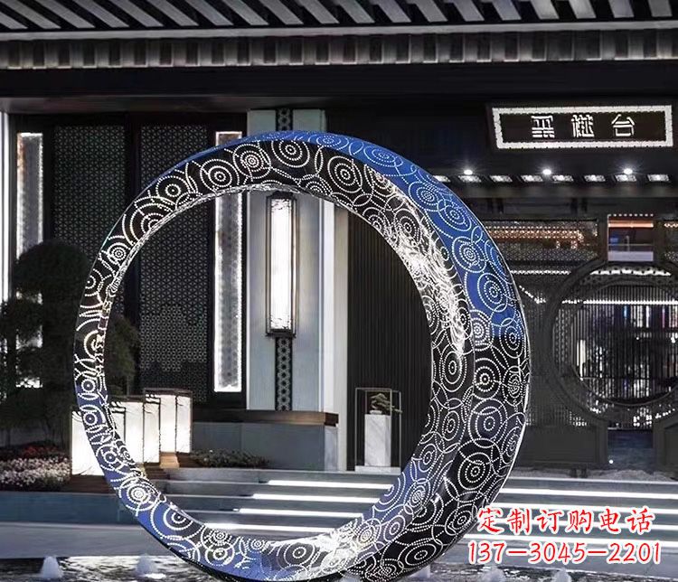 江西精致圆环喷泉雕塑陪伴你的绿色城市