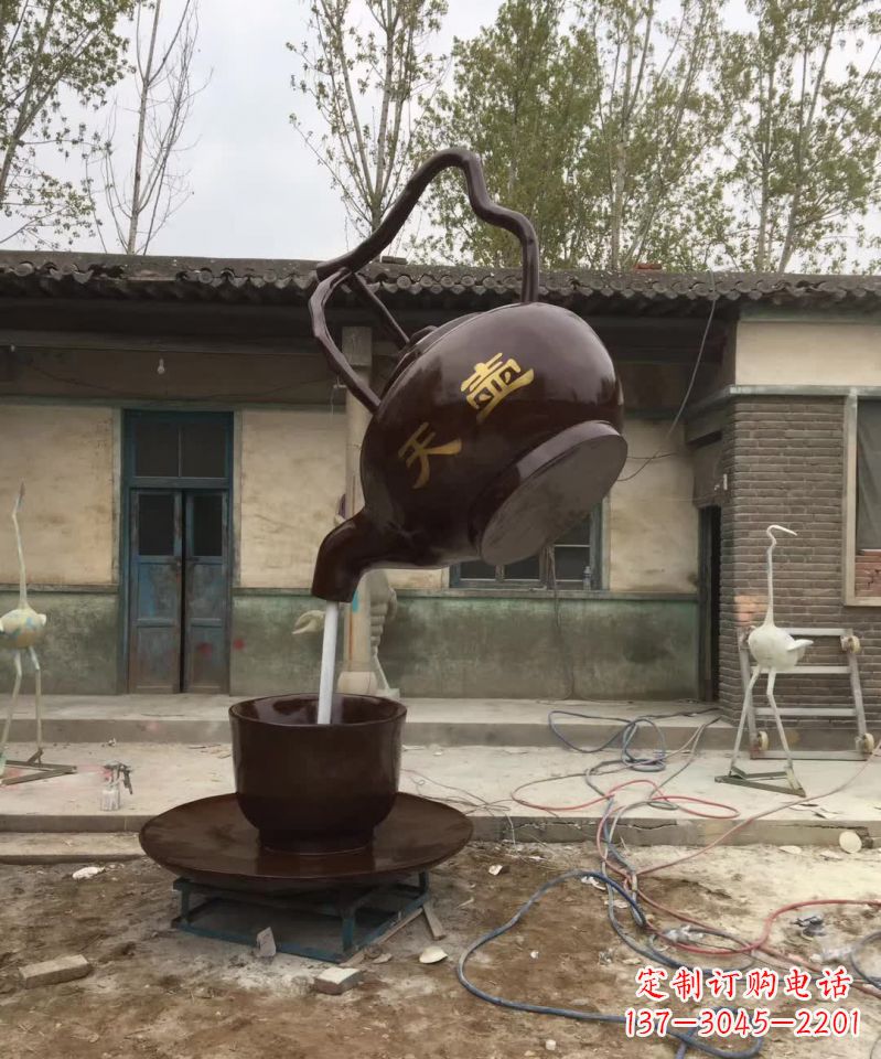 江西茶壶精美铜雕,为您打造经典景观雕塑