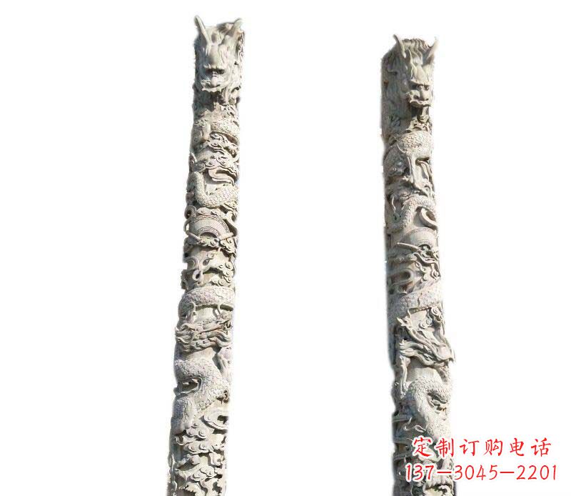 江西广场大理石龙柱景观石雕