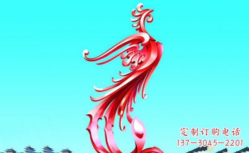 江西精美的凤凰不锈钢塑料雕塑