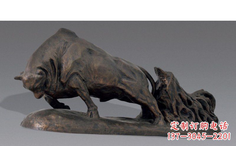 江西广场耕地牛动物铜雕