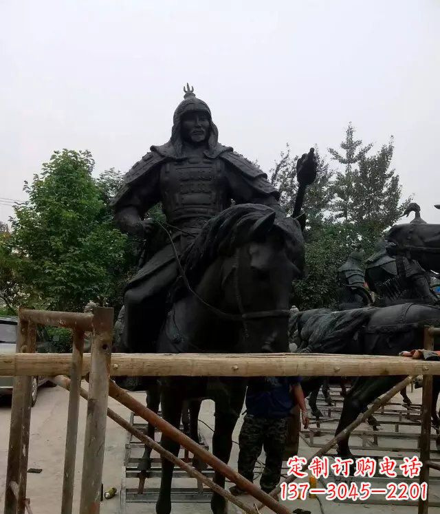 江西浪漫古将骑马铜雕,让您感受古代将军的风采!
