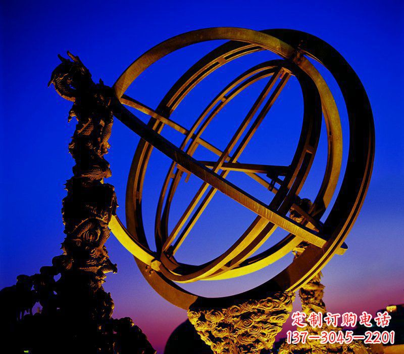 江西广场古代天文仪器浑天仪铜鼎