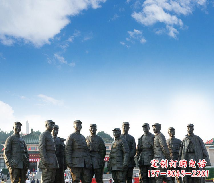 江西广场红军人物石雕