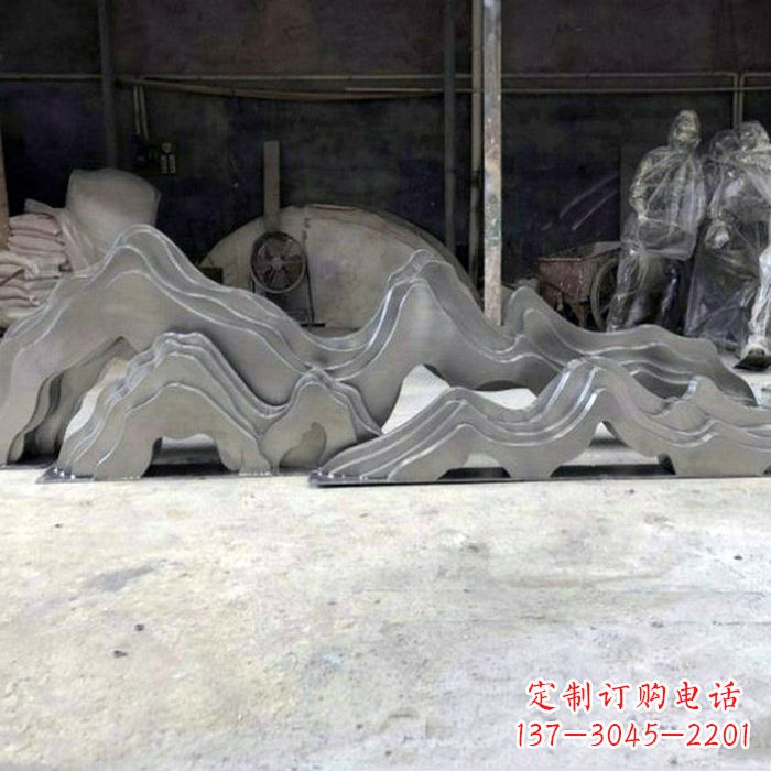 江西精美大型不锈钢假山雕塑